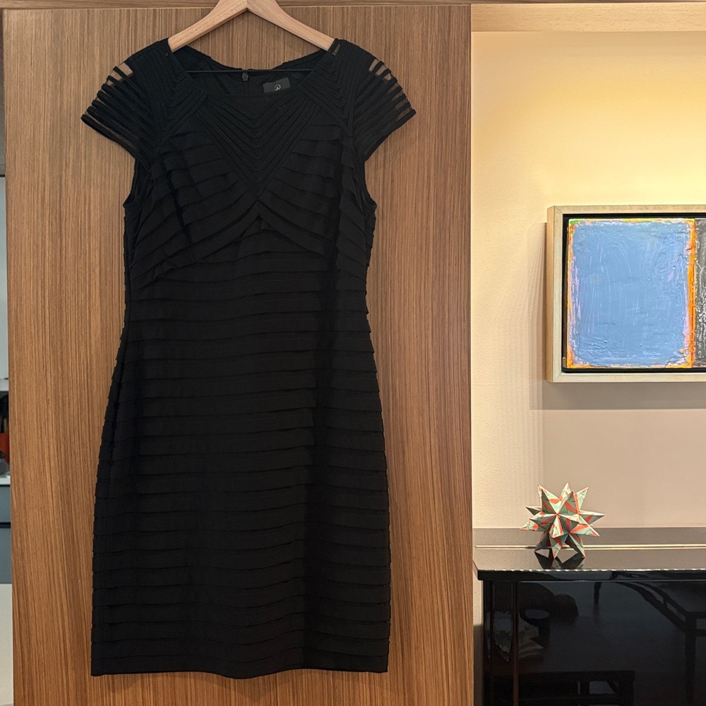 Adrianna Papell: Cocktail Sheath Dress, Size 12, Black